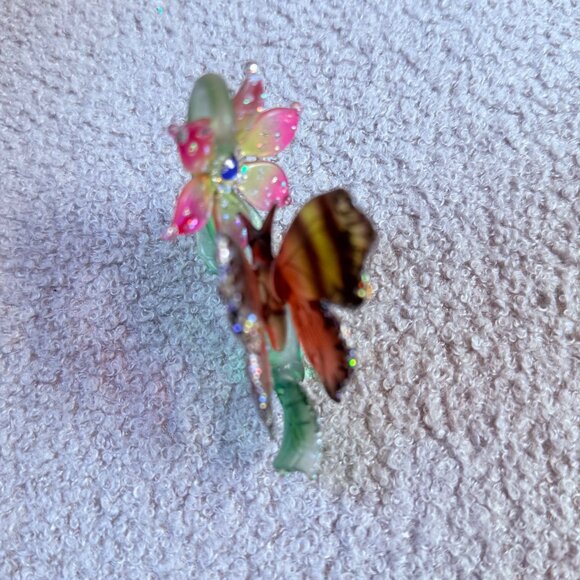 Vintage Ashton Drake Heirloom Butterfly Sunlight and Shadows Glass Ornament - Picture 14 of 16